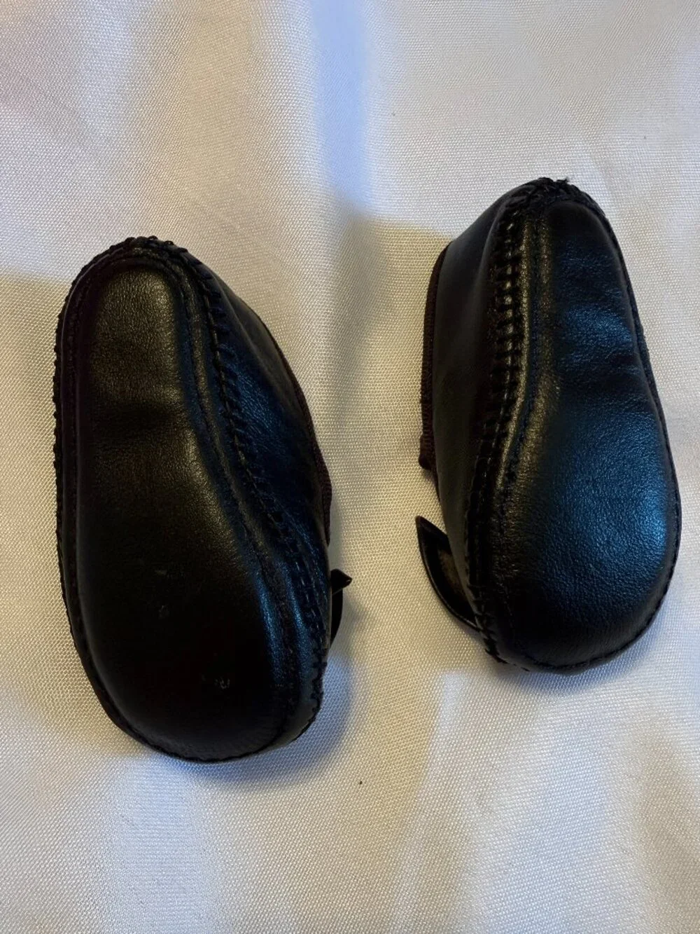 Vintage Sam & Libby infant soft black leather bow shoe SIZE 0